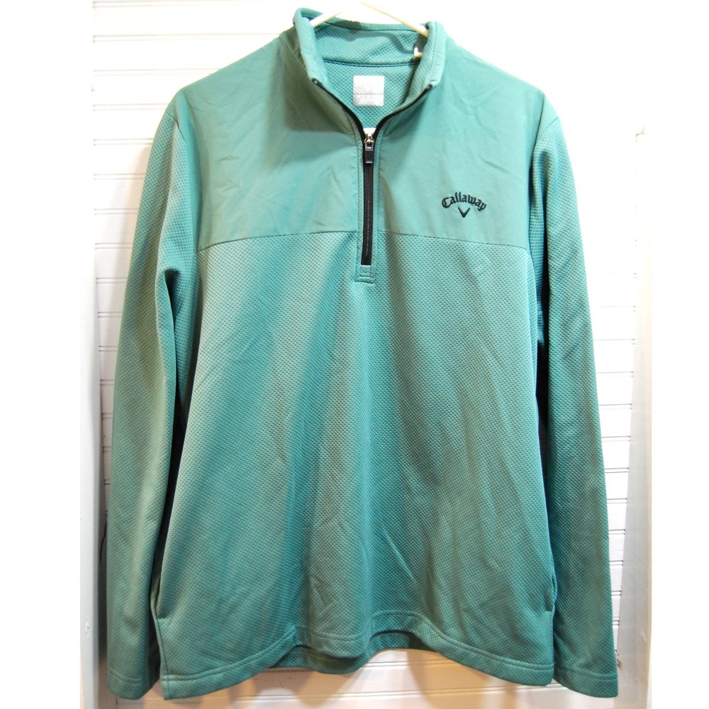 Callaway Pullover sweater Men's Medium Green Quarter Zip Golf jacket Unisex
